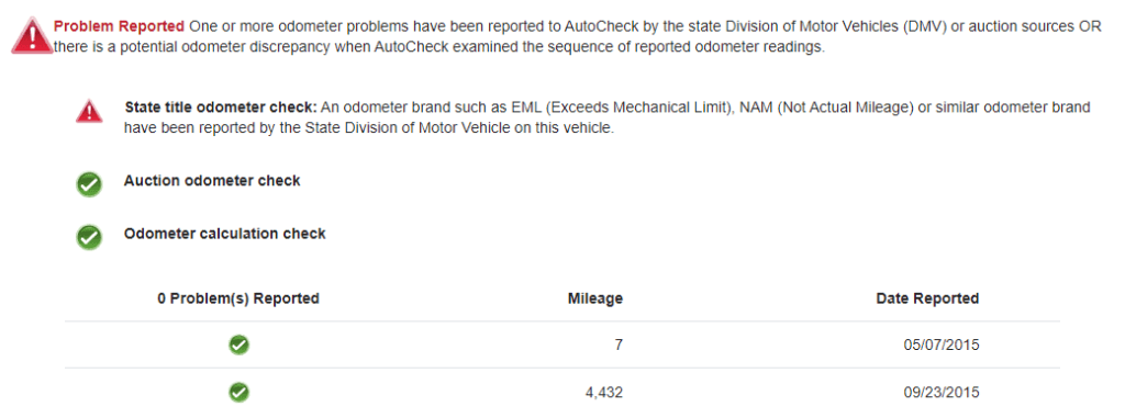 Odometer Check AutoCheck