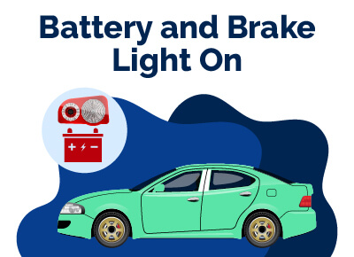 Battery and Brake Light On