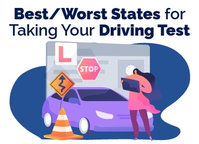 Best and Worst State for Driving Test