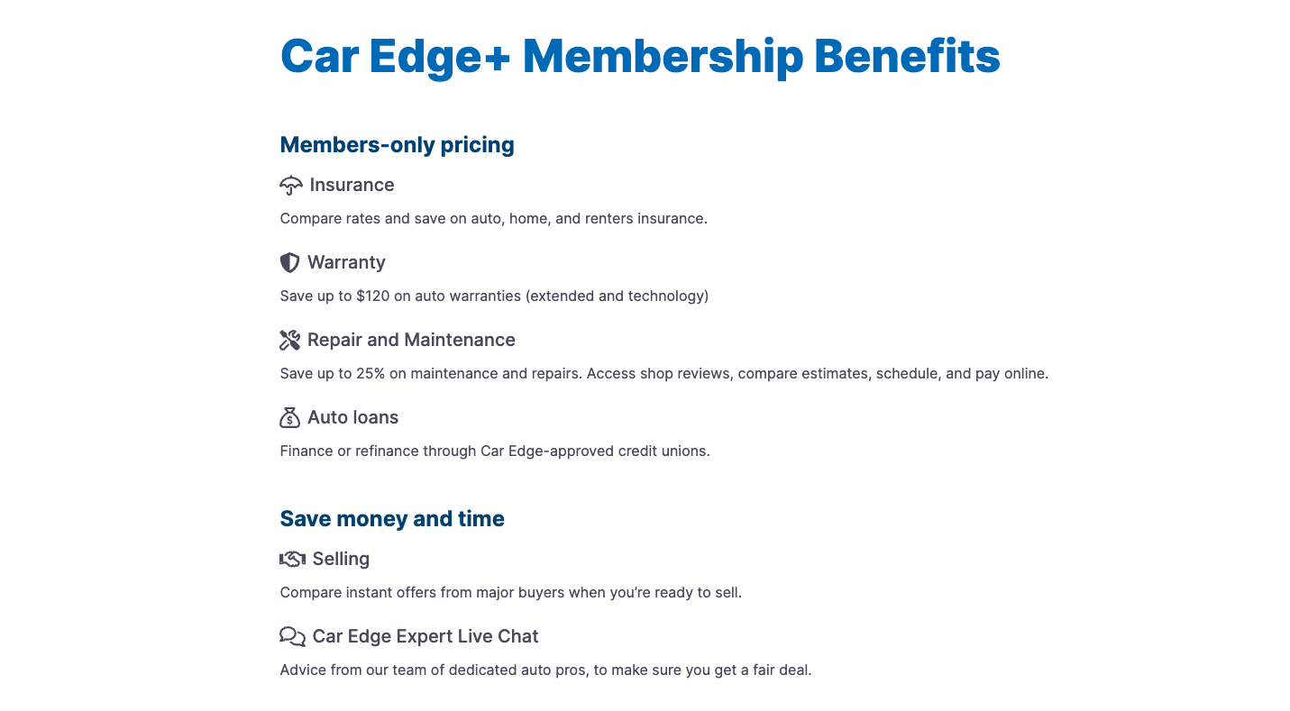 CarEdge+ Membership