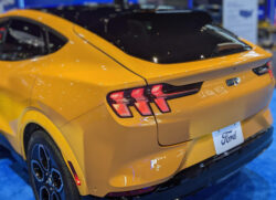 A launch Ford Mustang Mach-E GT on display at the Chicago Auto Show